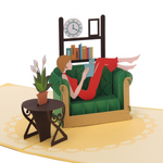 Load image into Gallery viewer, Lovely Reading Girl Pop Up Card