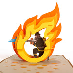 Load image into Gallery viewer, Firefighter Pop Up Card
