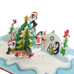 Load image into Gallery viewer, Adorable Penguin and Christmas Tree Pop Up Card
