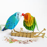Load image into Gallery viewer, Lovebirds Pop Up Card