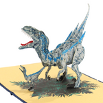 Load image into Gallery viewer, T-rex Dinosaur Pop Up Card