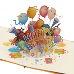 Load image into Gallery viewer, Happy Birthday with Balloons Pop Up Card