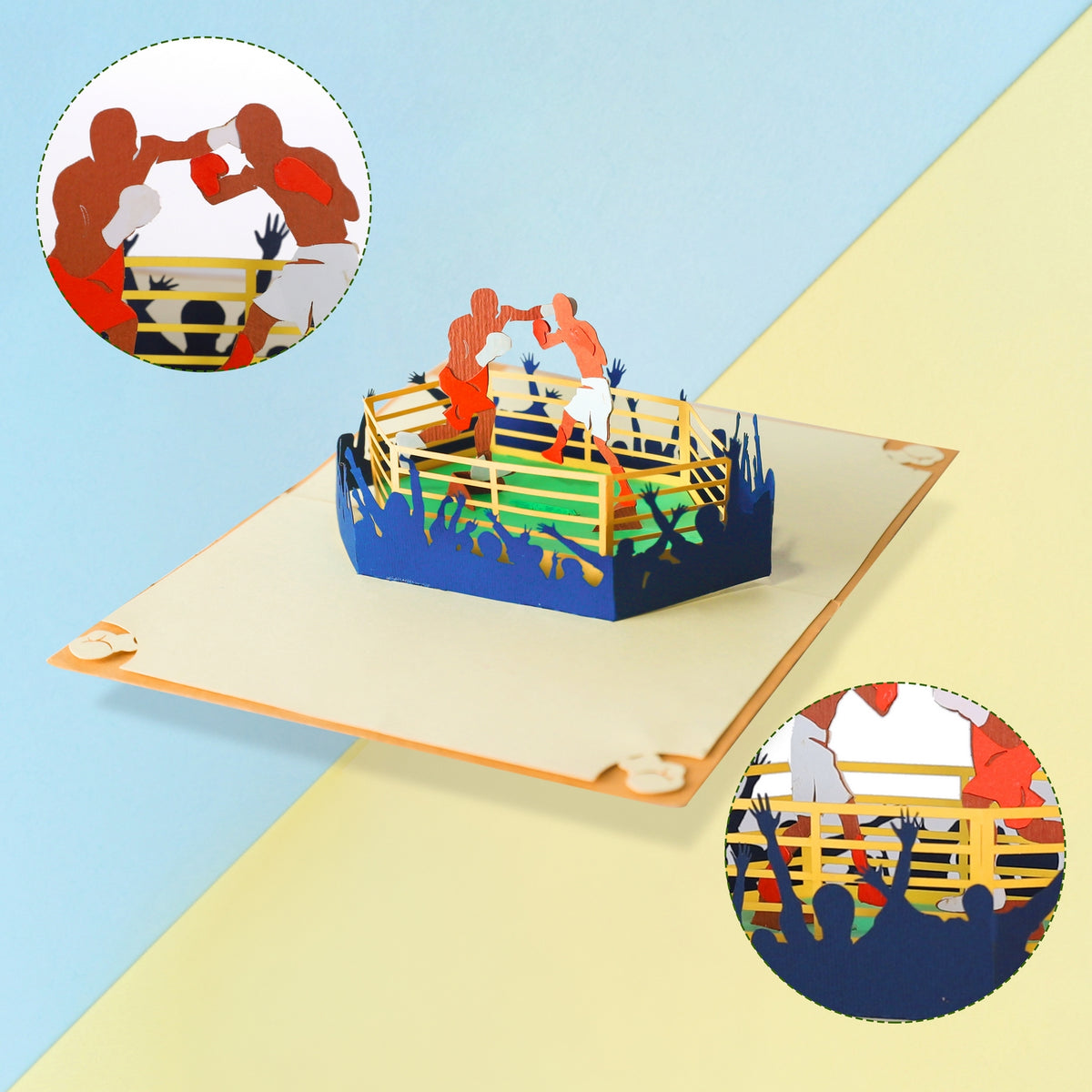 Fight & Fury 3D Pop Up Boxing Greeting Card - Birthday Anniversary Holidays Event