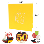 Load image into Gallery viewer, Golden Wedding 50th Anniversary Pop Up Card