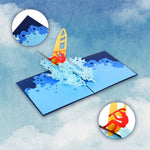 Load image into Gallery viewer, Surfing Popup Card