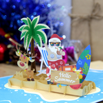 Load image into Gallery viewer, Tropical Christmas Pop Up Card