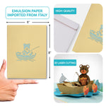 Load image into Gallery viewer, Bear Fishing Boat Pop Up Card