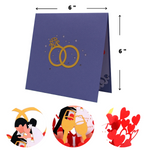 Load image into Gallery viewer, Bride and Groom Kiss in Wedding Party Pop Up Card