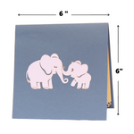 Load image into Gallery viewer, Adorable Elephants Baby Mom Pop Up Card