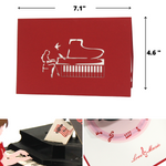 Load image into Gallery viewer, Lovely Girl Playing Piano Pop Up Card