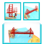 Load image into Gallery viewer, World's Best Romantic Golden Gate Bridge Pop Up Card