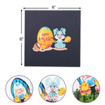 Load image into Gallery viewer, Naughty Blue Bunny Easter Pop Up Card