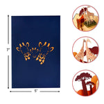 Load image into Gallery viewer, Giraffe Family Pop Up Card