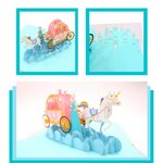 Load image into Gallery viewer, Cinderella with Fairy Carriage Pop Up Card