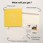 Load image into Gallery viewer, Golden Wedding 50th Anniversary Pop Up Card