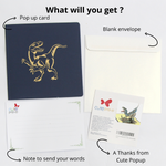 Load image into Gallery viewer, T-rex Dinosaur Pop Up Card