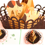 Load image into Gallery viewer, Baby and Mom Kitten Pop Up Card