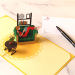 Load image into Gallery viewer, Lovely Reading Girl Pop Up Card