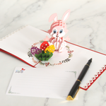 Load image into Gallery viewer, Pink Bunny with Egg Easter's Day Pop Up Card