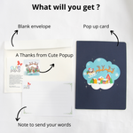 Load image into Gallery viewer, Santa Sleigh & Reindeer Christmas Pop Up Card