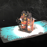 Load image into Gallery viewer, Ghost House Halloween Pop Up Card