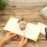 Load image into Gallery viewer, Balloon Basket Pop Up Card