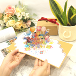 Load image into Gallery viewer, Happy Birthday with Balloons Pop Up Card