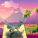 Load image into Gallery viewer, T-rex Dinosaur Pop Up Card