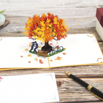 Load image into Gallery viewer, Romantic Love with Maple Tree Pop Up Card