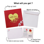 Load image into Gallery viewer, Rose Bouquet with Unique Heart Pop Up Card