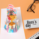 Load image into Gallery viewer, Happy Boss Day Pop Up Card
