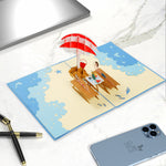 Load image into Gallery viewer, Young Couple on Beach Pop Up Card