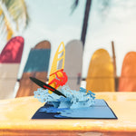 Load image into Gallery viewer, Surfing Popup Card