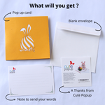 Load image into Gallery viewer, Basket and Funny Face Bunny Easter's Day Pop Up Card