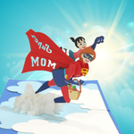 Load image into Gallery viewer, Supermom Pop Up Card