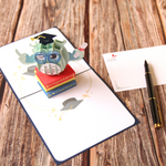 Load image into Gallery viewer, Wise Owl Graduation Pop Up Card