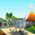 Load image into Gallery viewer, T-rex Dinosaur Pop Up Card