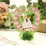 Load image into Gallery viewer, Romantic Cockatoo Couple Pop Up Card