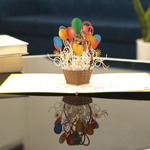 Load image into Gallery viewer, Balloon Basket Pop Up Card