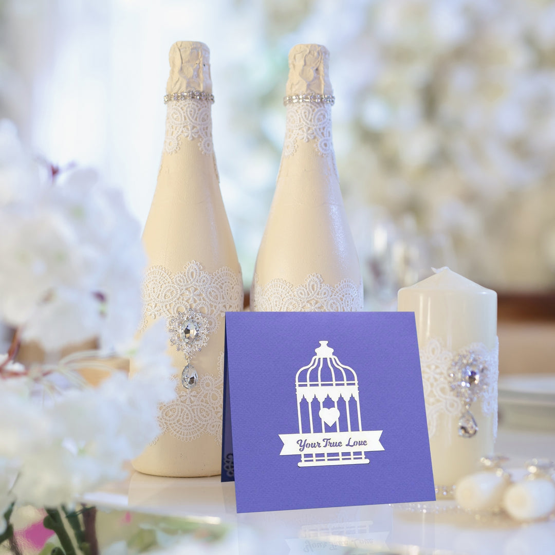 Bride & Groom Holding Hand Pop Up Card