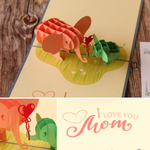 Load image into Gallery viewer, Adorable Elephants Baby Mom Pop Up Card