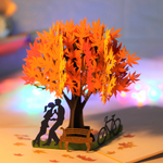 Load image into Gallery viewer, Romantic Love with Maple Tree Pop Up Card