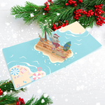 Load image into Gallery viewer, Tropical Christmas Pop Up Card