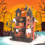 Load image into Gallery viewer, Ghost House Halloween Pop Up Card