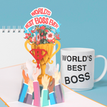 Load image into Gallery viewer, Happy Boss Day Pop Up Card
