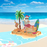 Load image into Gallery viewer, Tropical Christmas Pop Up Card