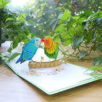 Load image into Gallery viewer, Lovebirds Pop Up Card