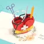 Load image into Gallery viewer, Medical Thank You Pop Up Card