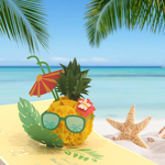 Load image into Gallery viewer, Funny Pineapple Drink Pop Up Card