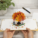 Load image into Gallery viewer, Romantic Love with Maple Tree Pop Up Card